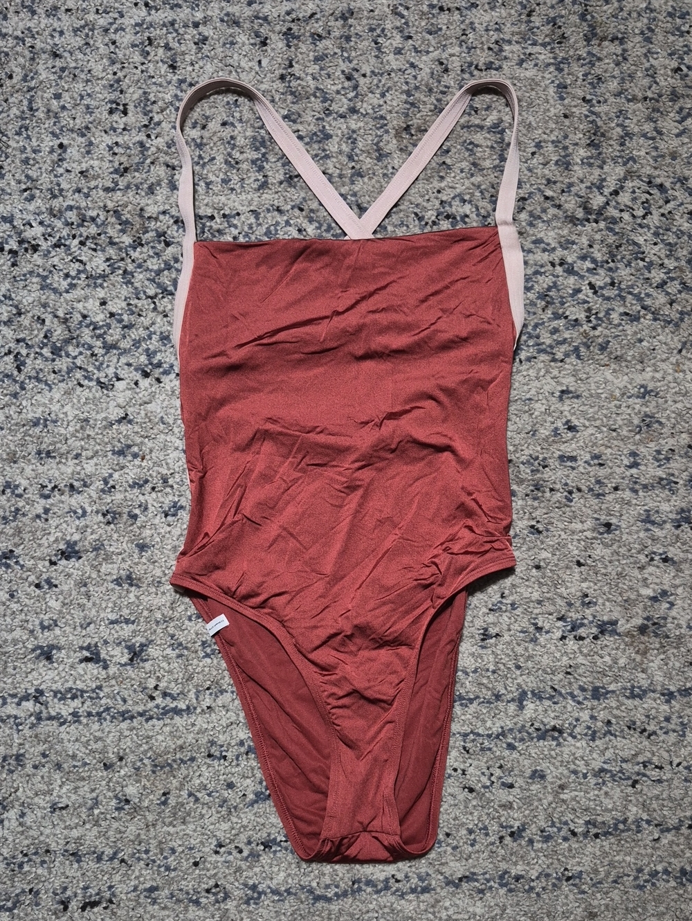 Body Glove Rust Red One-Piece Swimsuit with Light Pink Straps